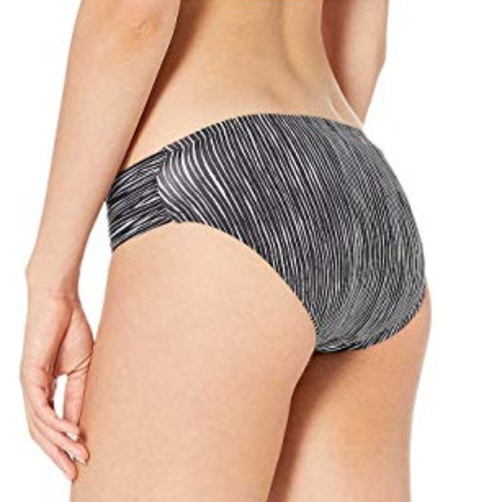 La Blanca Black & White Ripple Shirred Hipster Bikini Bottoms - Picture 10 of 10